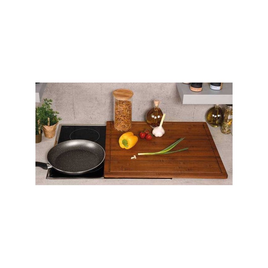 Cutting board Kesper Cutting board with non-slip feet, dark bamboo, 50 x 56 cm – 3