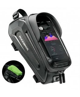 Rockbros Dviračio dėklas rėminiams šarvams su kišene telefonui, navigacija 1.7l + dangtelis - juodas