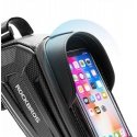 Rockbros Bicycle case for frame armor with pocket for phone, navigation 1.7l + lid - black Rockbros Bicycle case for frame armor with pocket for phone, navigation 1.7l + lid - black