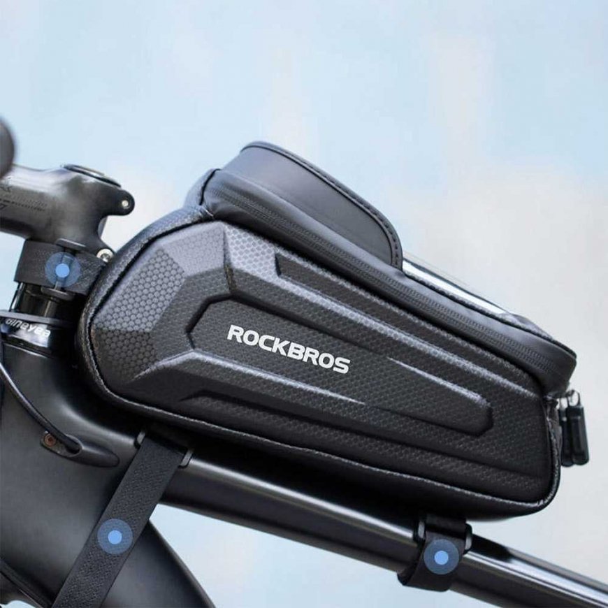 Rockbros Bicycle case for frame armor with pocket for phone, navigation 1.7l + lid - black – 5