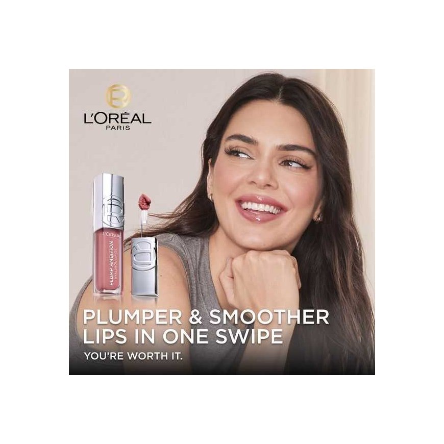 L'Oreal L´Oréal Paris Plump Ambition Hydrating Lip Gloss (Hyaluron Lip Oil) 5 ml 201 Milky Nu lip gloss – 5