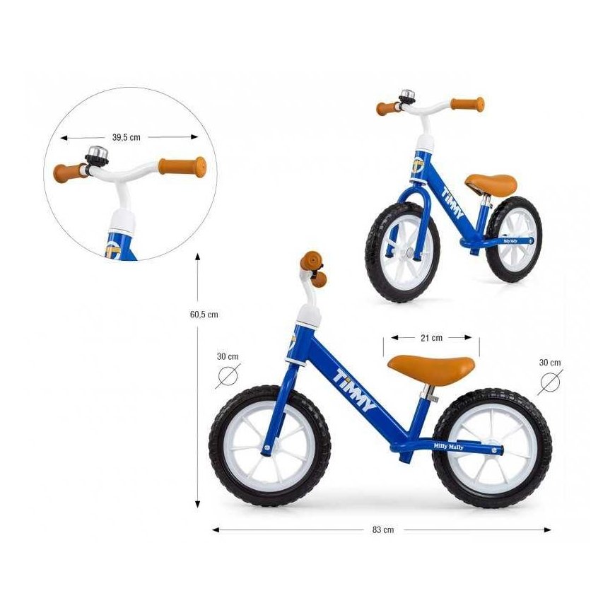 Milly Mally Timmy children's balance bike navy – 3