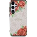 Case Guess Leather 4G Flowers Print Metal Classic Logo MagSafe Samsung Galaxy S25 pink Case Guess Leather 4G Flowers Print Metal Classic Logo MagSafe Samsung Galaxy S25 pink