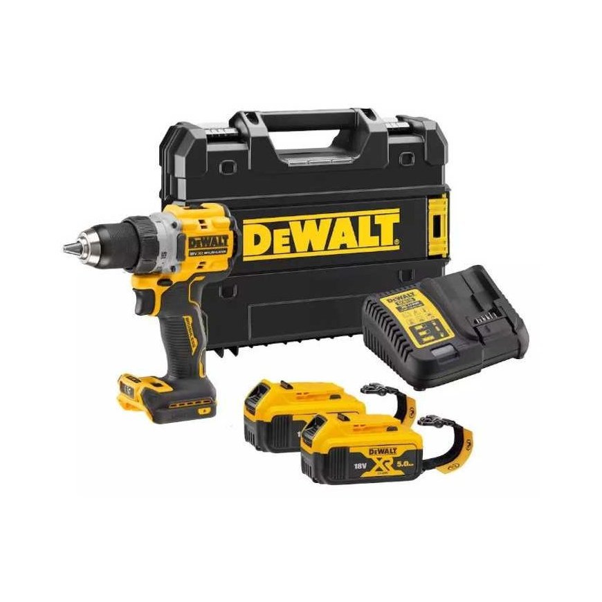 Cordless drill/screwdriver 18V Li-Ion 2x5.0Ah, XR DeWalt [DCD800P2LRT-QW] READY TO SHIP