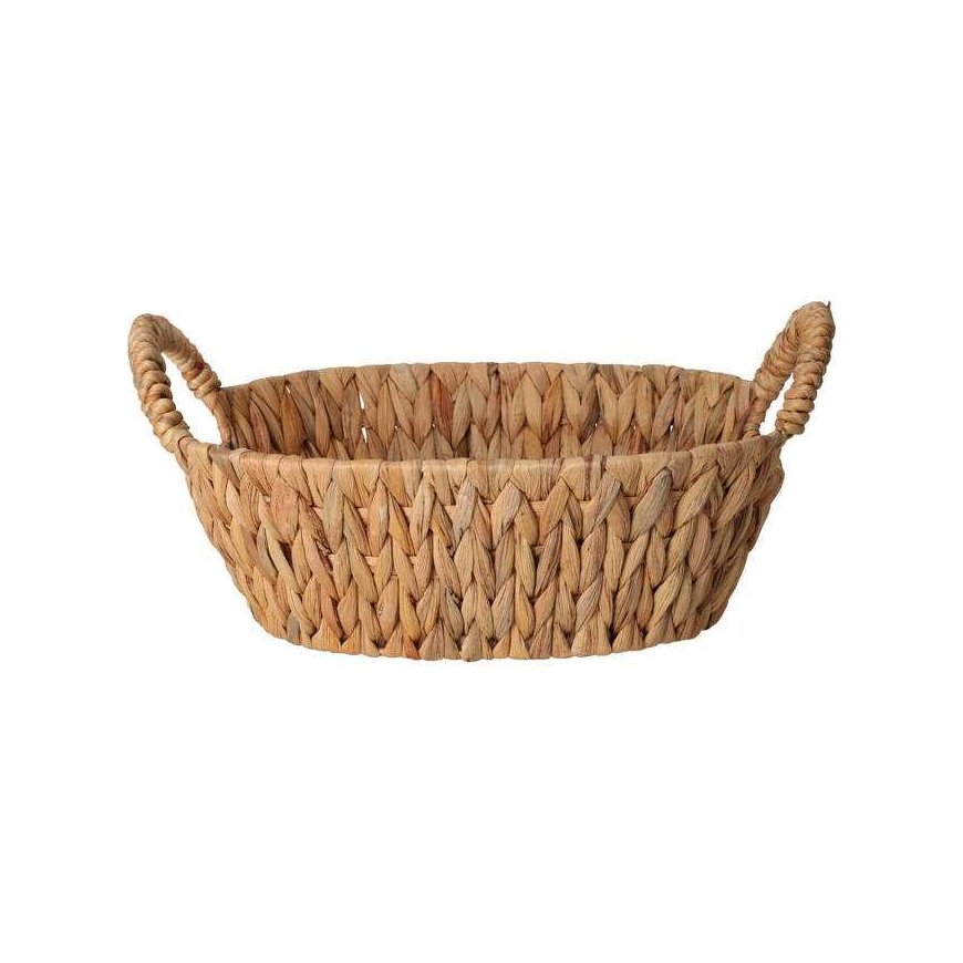 Home Styling Collection Pintas vandens hiacinto duonos krepšelis BRAID, su rankenomis, 30 x 25 cm
