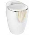 Laundry basket with seat CANDY, white, 2in1, WENKO Laundry basket with seat CANDY, white, 2in1, WENKO