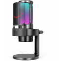 Fifine Technology FIFINE AmpliGame A8 RGB Black (Black) Condenser Microphone Fifine Technology FIFINE AmpliGame A8 RGB Black (Black) Condenser Microphone