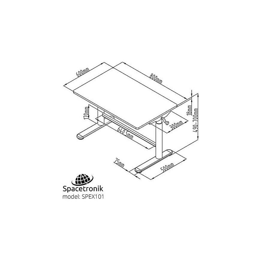 Rankiniu būdu reguliuojamas stalas Spacetronik XD SPE-X101W – 3