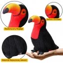 Lean Toys Pliušinis Toucan Bird pliušinis žaislas talismanas Mielas žaislas Raudonas 35cm
