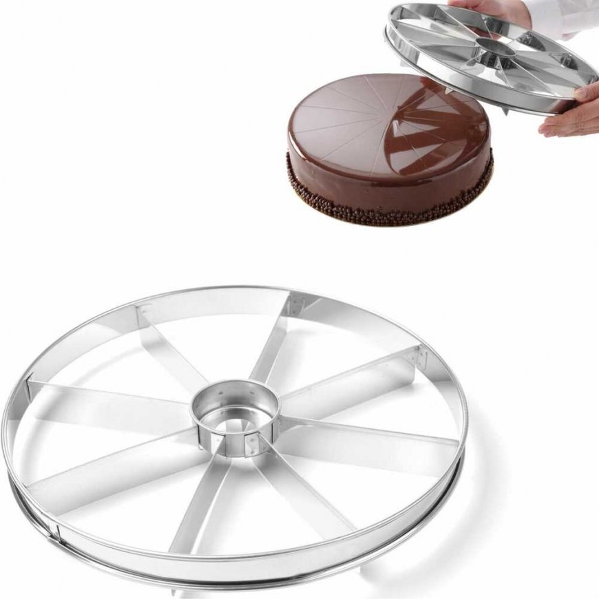 Hendi Cake cutting marker 320 mm, 12 portions, stainless steel – 3