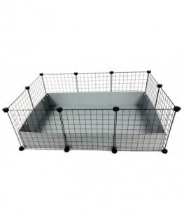 C&C Modulinis narvas 3x2 110x75 cm jūrų kiaulytė, ežiukas, juodas