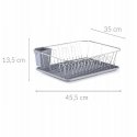 Zeller viemäröintiteline 45,5 x 35 x 13,5 cm muovi / kromattu metalli Harmaa Zeller viemäröintiteline 45,5 x 35 x 13,5 cm muovi / kromattu metalli Harmaa