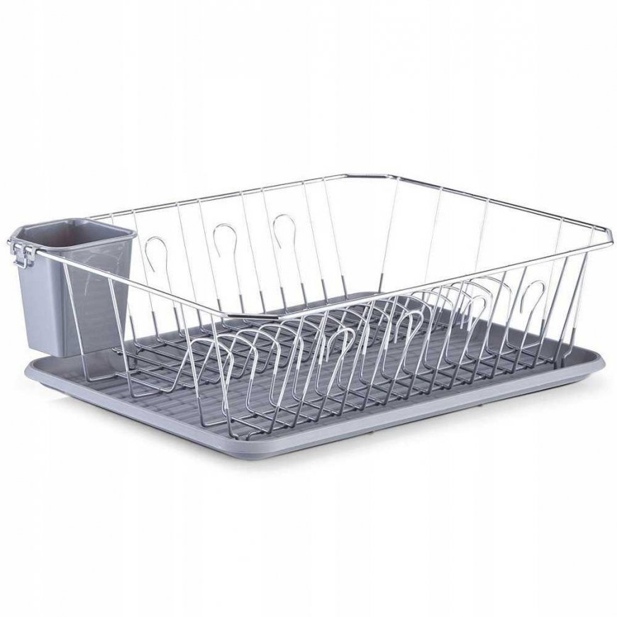 Zeller drainage stand 45.5 x 35 x 13.5 cm plastic / chrome-plated metal Grey – 4
