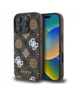 Guess PU 4G Metal Logo Crossbody Strap Case for iPhone 16 Pro Ma