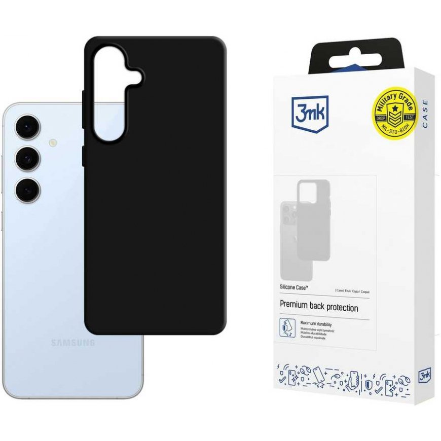 3Mk Silicone Phone Case for Samsung Galaxy S24 FE - Black – 2
