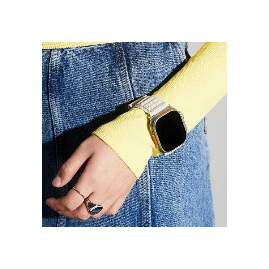 Kobu Apple Watch Ultra 49/45/44mm leather strap yellow – 5