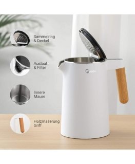 Midea Nerūdijantis plienas Virdulys mit Temperatureinstellung, 1,5 Liter, 2200W, baltas
