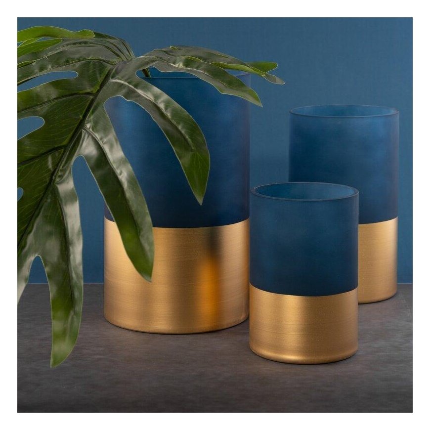 Eurofirany LIMITED COLLECTION MUSA7 Candlestick, ∅ 15X25 cm, color: dark blue / gold – 5