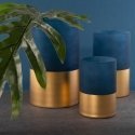 Eurofirany LIMITED COLLECTION MUSA7 Candlestick, ∅ 15X25 cm, color: dark blue / gold Eurofirany LIMITED COLLECTION MUSA7 Candlestick, ∅ 15X25 cm, color: dark blue / gold