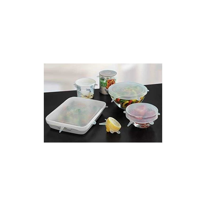 Maximex PIECES Silikoniniai dangteliai indams, elastingi, 6 vnt – 3