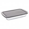 Hygienic glass food storage container 29 x 18 cm with airtight lid RECT GLASS MOLD Hygienic glass food storage container 29 x 18 cm with airtight lid RECT GLASS MOLD