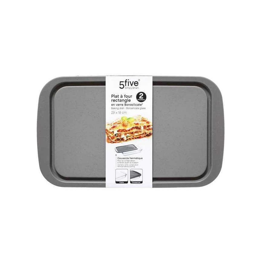 Higieninis stiklinis maisto laikymo konteineris 29 x 18 cm su sandariu dangteliu RECT GLASS MOLD – 3