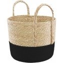 Bag with trawy morskiej with straps Boho 30 x 31 cm black AMBITION Bag with trawy morskiej with straps Boho 30 x 31 cm black AMBITION
