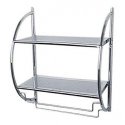 Weko, Seinäteline Kromi 2 hyllyä, Metalli Teräs, 45x55x25 cm, Kromi Weko, Seinäteline Kromi 2 hyllyä, Metalli Teräs, 45x55x25 cm, Kromi