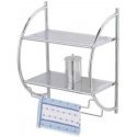 Wenko, Wall rack Chrome 2 shelves, Metal Steel, 45x55x25 cm, Chrome Wenko, Wall rack Chrome 2 shelves, Metal Steel, 45x55x25 cm, Chrome