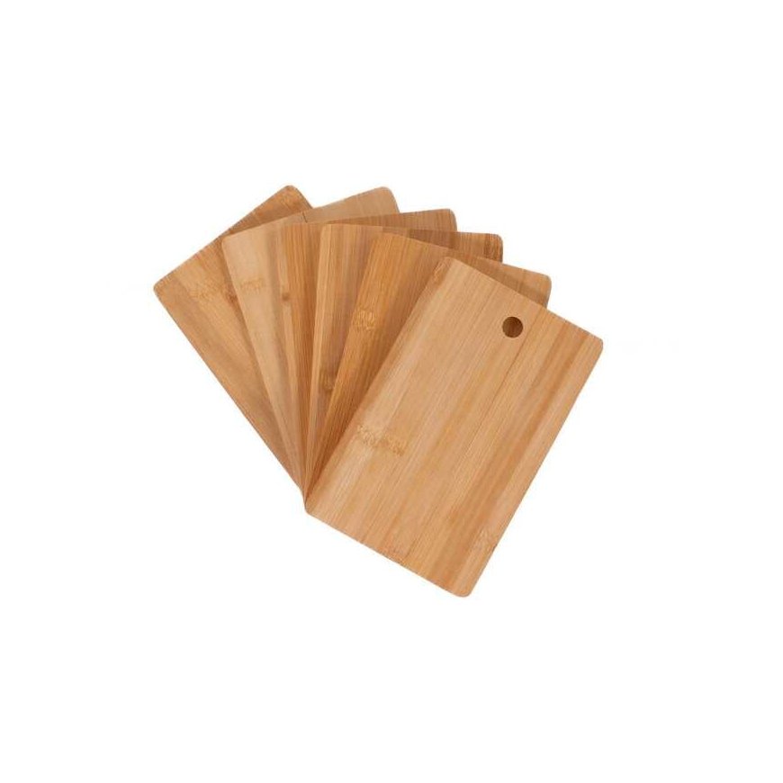 Mondex Bamboo Breakfast Board, Cutting Boards + Stand, Set of 6 Boards – 4