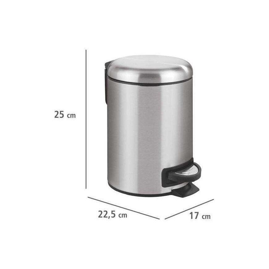 Nerūdijantis plienas waste bin LEMAN, Easy Close, 3 l, WENKO – 4