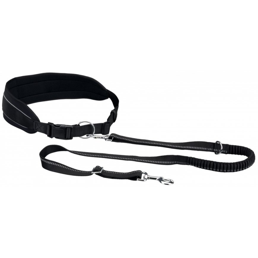 TRIXIE 12767 koiran ja kissan talutushihna 1,5 m musta Koira Hands free -hihna