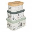 Atmosphera PIECES Dekoratyvinės dėžutės su dangteliu Forest Friends, 3 vnt