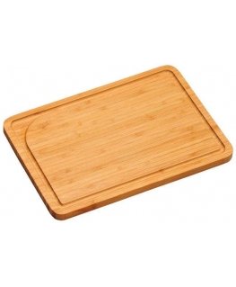 Bamboo cutting board, rectangular with grooves, Kesper