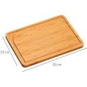 Bamboo cutting board, rectangular with grooves, Kesper