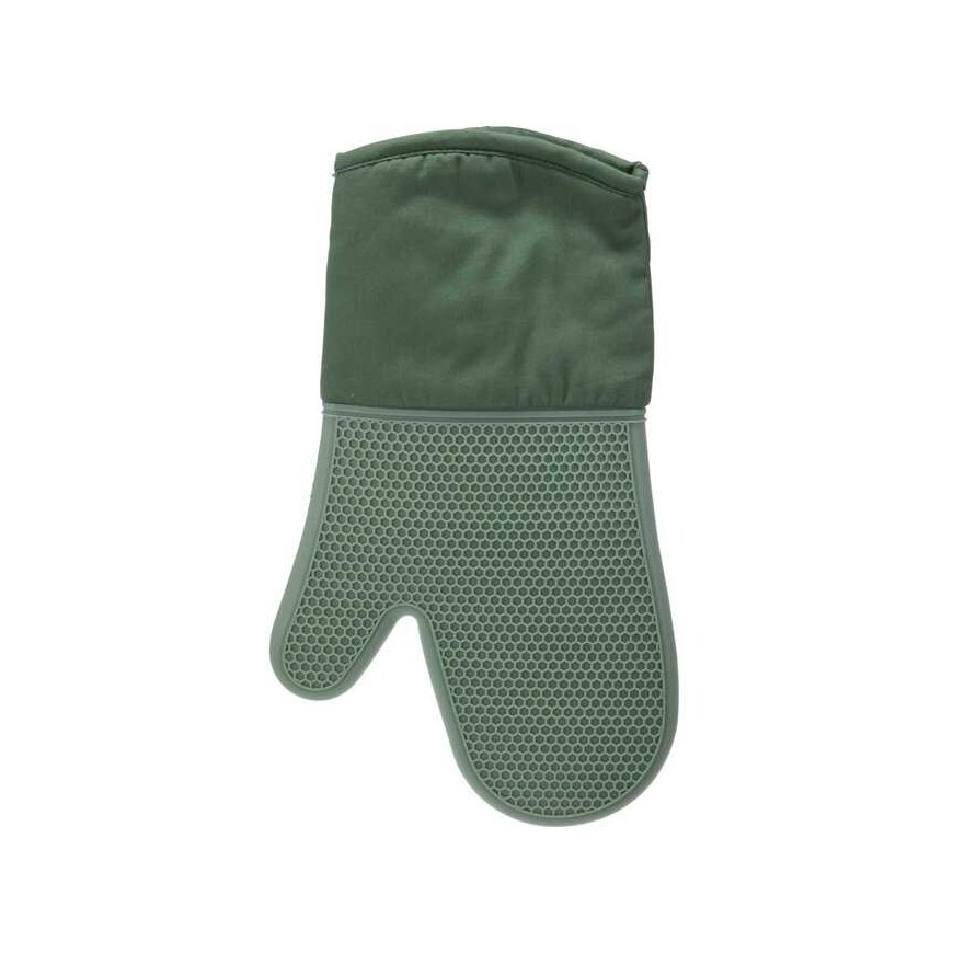 Cotton Silicone and cotton oven mitt