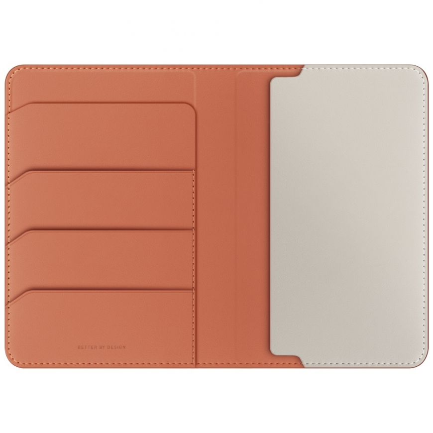UNIQ Belmont RFID estävä passikotelo terrakotta norsunluusta – 3