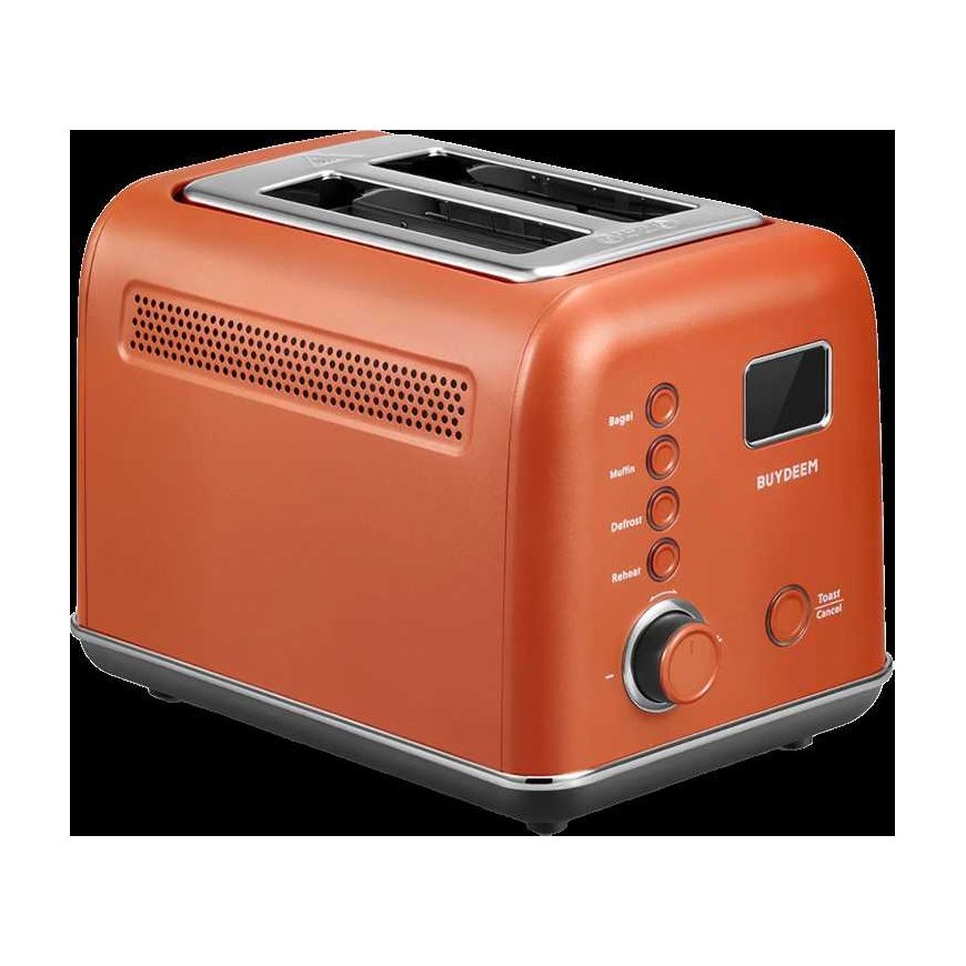 BUYDEEM 2 Slice Automatic Metal Toaster, model DT730E, color Koi Red, EU