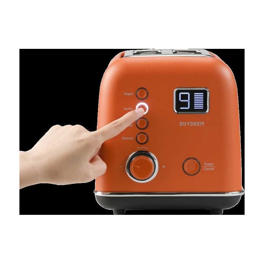 BUYDEEM 2 Slice Automatic Metal Toaster, model DT730E, color Koi Red, EU – 3