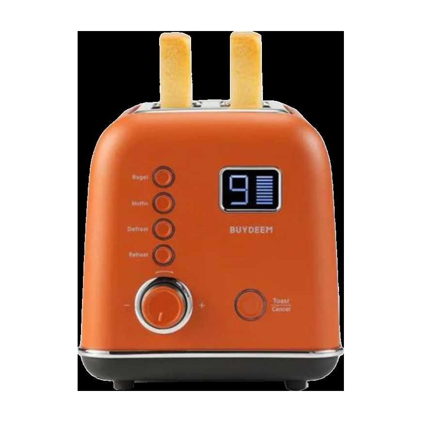BUYDEEM 2 Slice Automatic Metal Toaster, modelis DT730E, color Koi Raudona, EU – 4