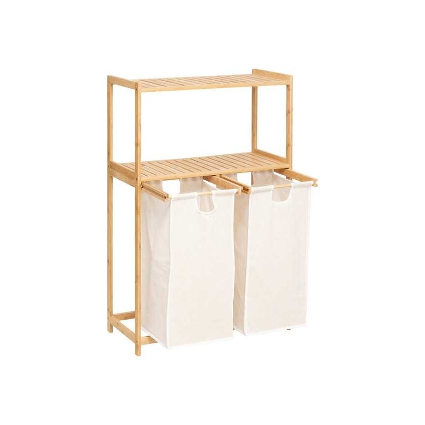 Bamboo Bamboo shelf with laundry basket TIDY BOX, 72 x 33 x 109 cm – 2