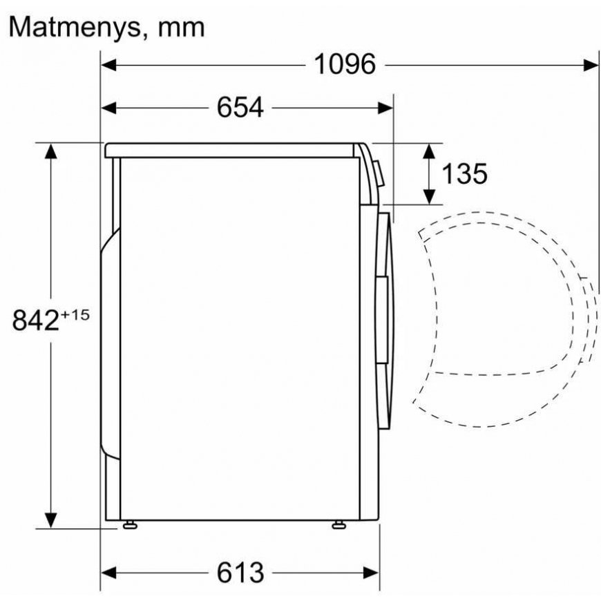 Bosch WTH83V0LSN Series 4, Lämpöpumppukuivain, 8kg – 4