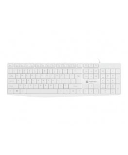 NATEC NAUTILUS клавиатура Дом/офис USB QWERTY Международный американский стандарт Белый