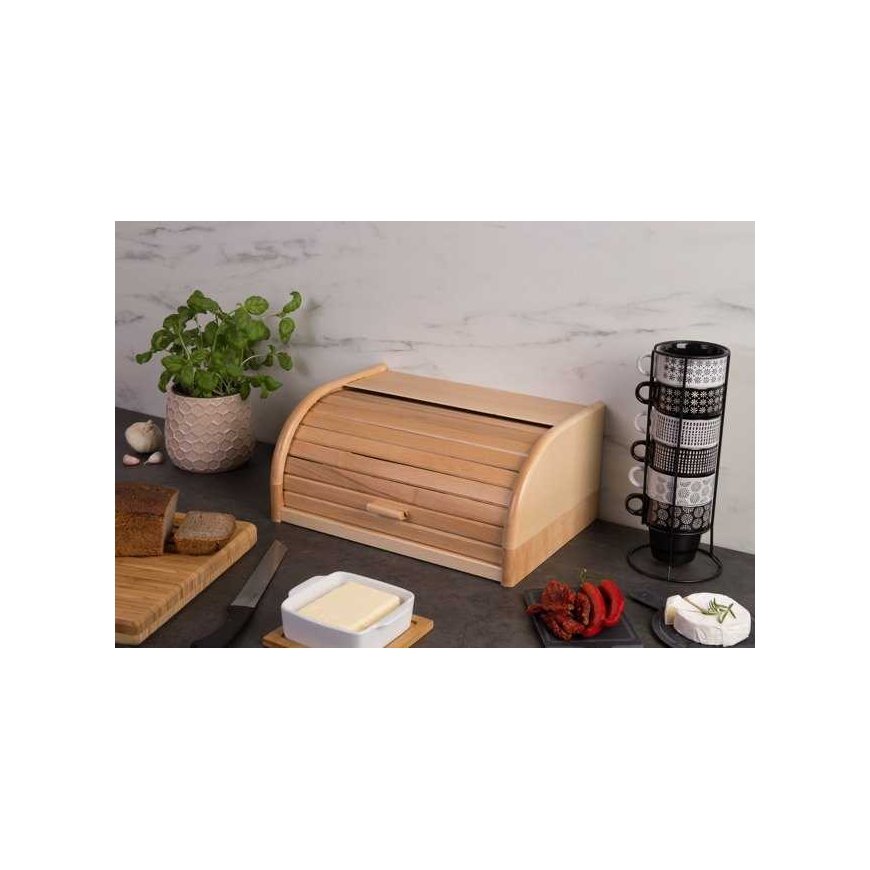Wooden bread, Bread container, 40x28x18cm, ZELLER – 3