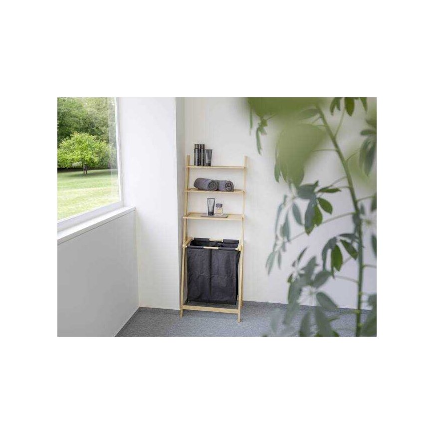 Wenko ECORI ladder shelf with laundry basket – 2