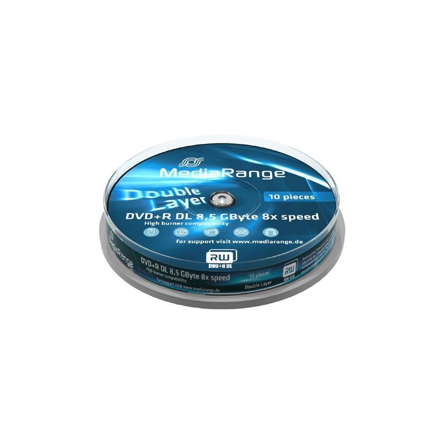 MediaRange MR466 tühi DVD 8,5 GB DVD+R DL 10 tk