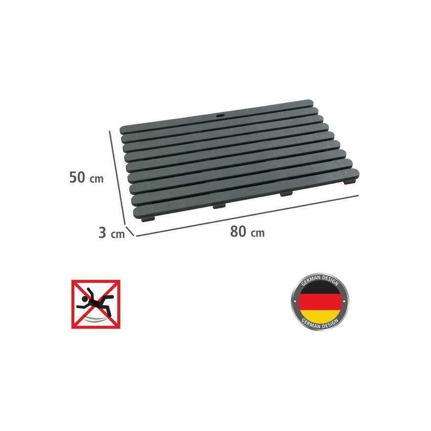 Non-slip bathroom mat - 50 x 80 cm, gray, WENKO – 5