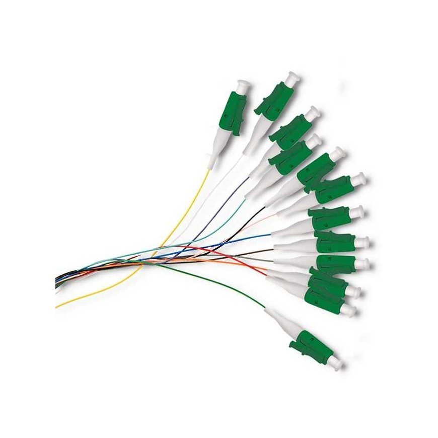 Qoltec 12 x LC/APC fiber optic patch cord | Singlemode | G652D | 2 m – 2