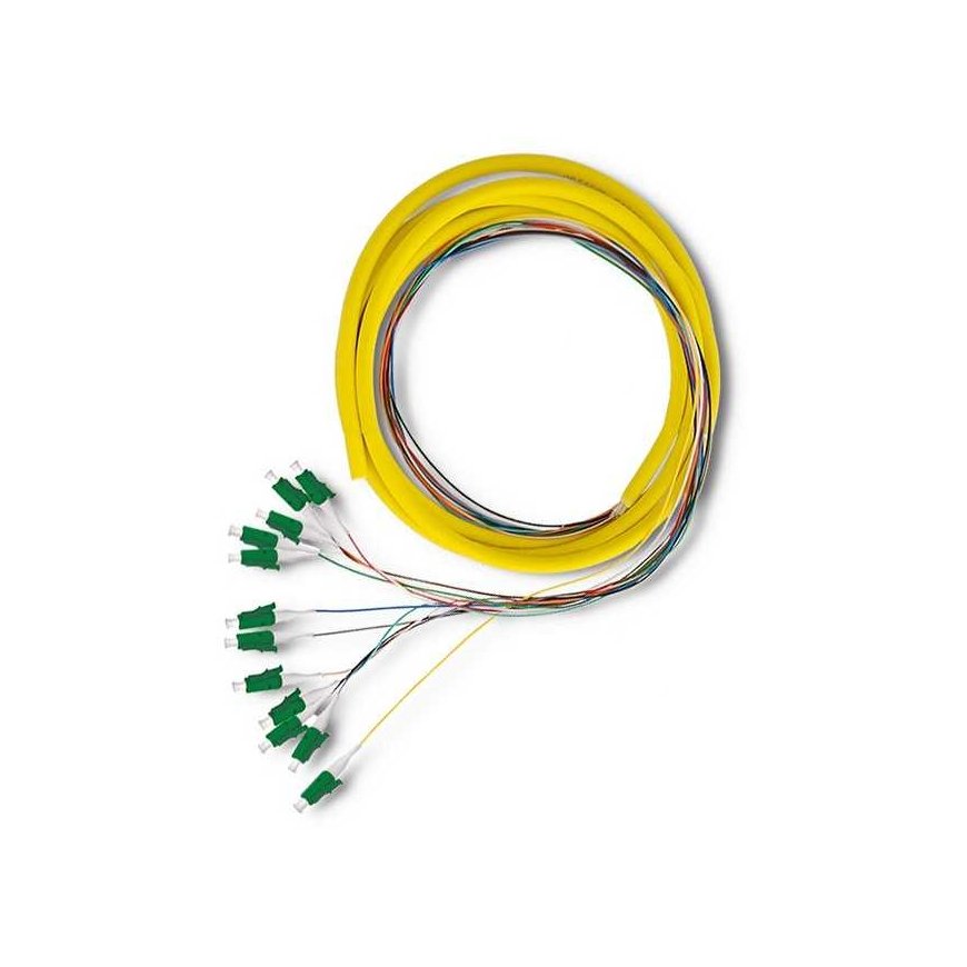 Qoltec 12 x LC/APC fiber optic patch cord | Singlemode | G652D | 2 m – 3