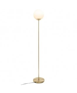 Dekoracja Domu Lamp Toršeras su apvaliu gaubtu, metalas, auksas, 134 cm